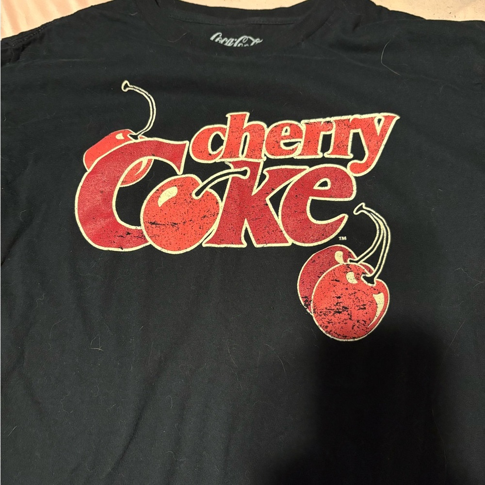 Coca Cola Black Tee with Red and White Logo